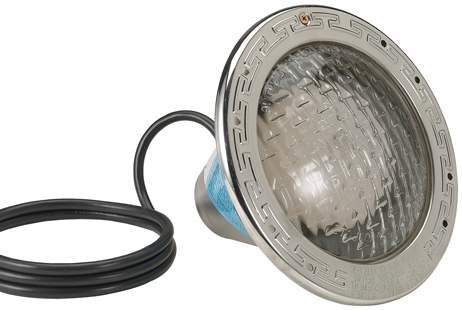 Pentair Amerlite® Incandescent Pool Light with Stainless Steel Facering | 120W, 400W , 50-Ft Cord | 78448100