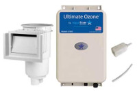 AquaStar Ultimate Ozoneâ„¢ Corona Discharge Ozone Generator Kit & Skimmer | Dark Gray with Tan | 40K Gal. | 110/120V | U3000-SKR105RT108-OZ-KIT