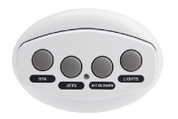 Pentair iS4 Spa-Side Remote Control | 4 Button White 50 ft Cable | 521883