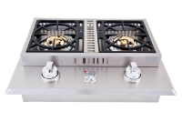 Lion Premium Grills Double Side Burner Stainless Steel Natural Gas | L1634